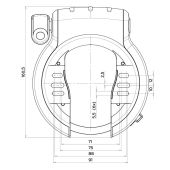 Slot + accuslot Batavus / Sparta Axa Defender zwart Midrange accu F8e / Monaco - 718273