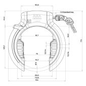 Ringslot Axa Imenso Large zwart ART2