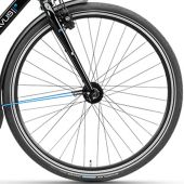 Velg Batavus Rodi Blaster 28" 36 gaats spaakgat 14 zwart geslepen 622x15c - 51500026