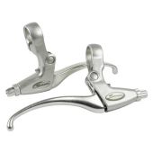 Remhendel set Saccon voor rollerbrake  4 vingers Satin / zilver