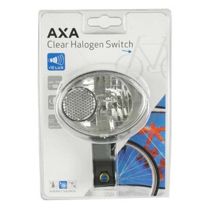 Koplamp Axa Clear Halogen Switch 10 lux naafdynamo