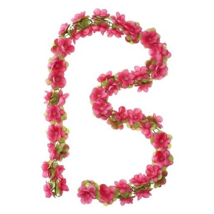 Bloemenslinger Basil Flower Garland Roze / Fuchsia