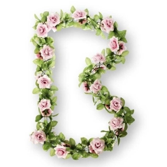 Bloemenslinger Basil Flower Garland Rozen, Roze