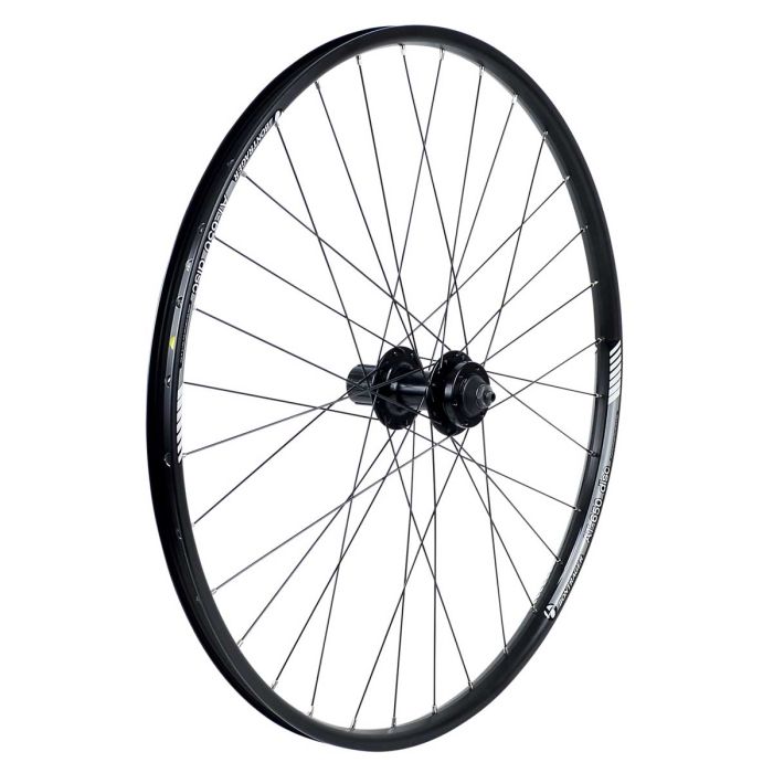 Achterwiel Bontrager 26" AT650/DC22 6-bouts schijfrem cassette Shimano passing 32 spaaks - W508374