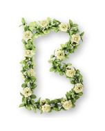 Bloemenslinger Basil Flower Garland Rozen, Wit